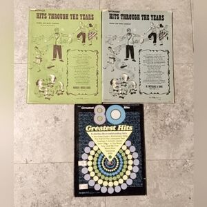 Lot of (3) Songbooks '80 Hits 60s/70s Vintage  1940 Witmark Hits  1951 Remick